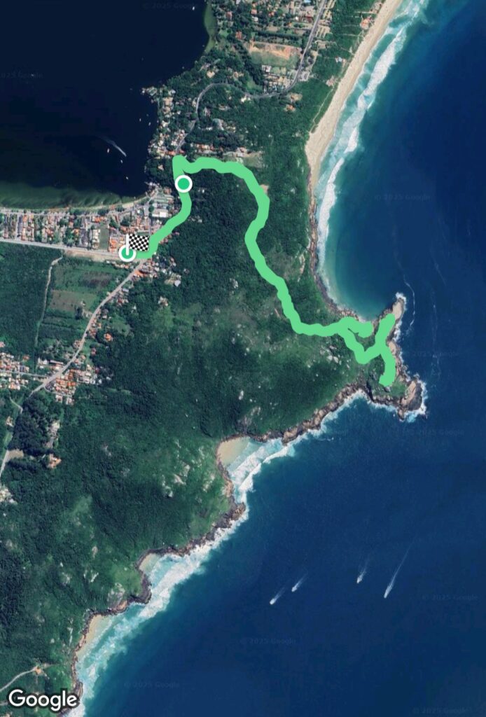 Percurso Trilha do Gravatá em Florianópolis no Google Maps
