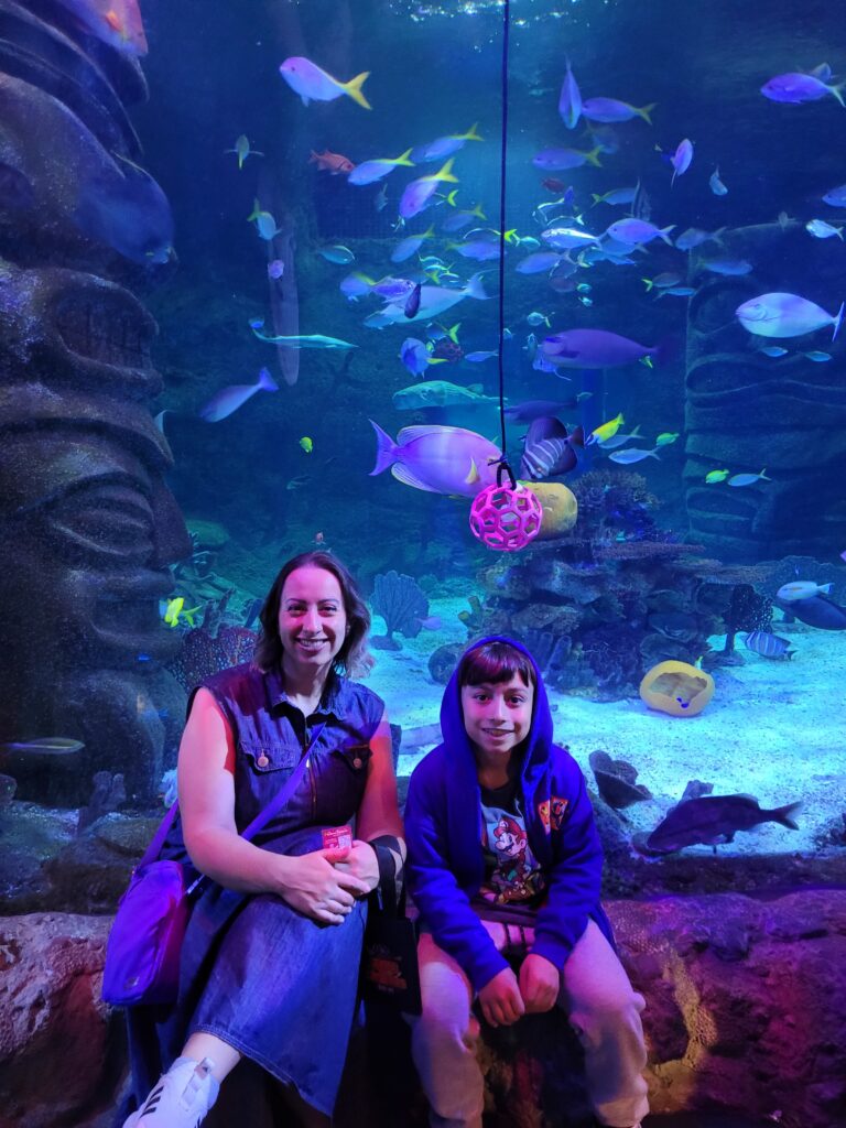Mãe e Filho no Sea Life Orlando