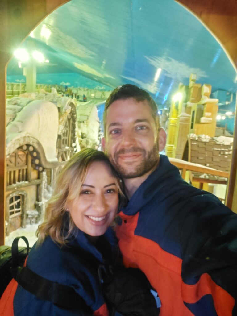 Casal na Snowland em Gramado
