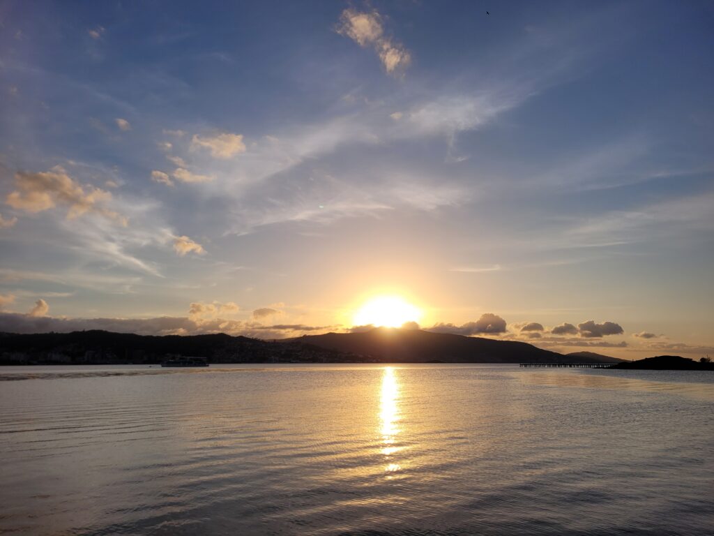 Nascer do sol no Parque de Coqueiros