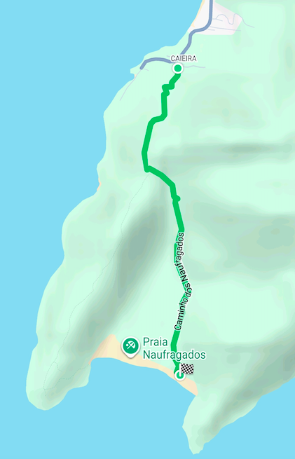 Percurso Trilha de Naufragados