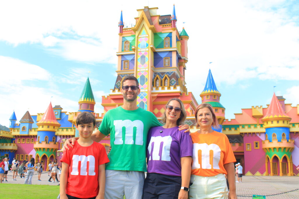 Família em frente ao Beto Carrero
