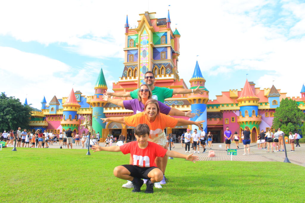 Família em frente ao Beto Carrero