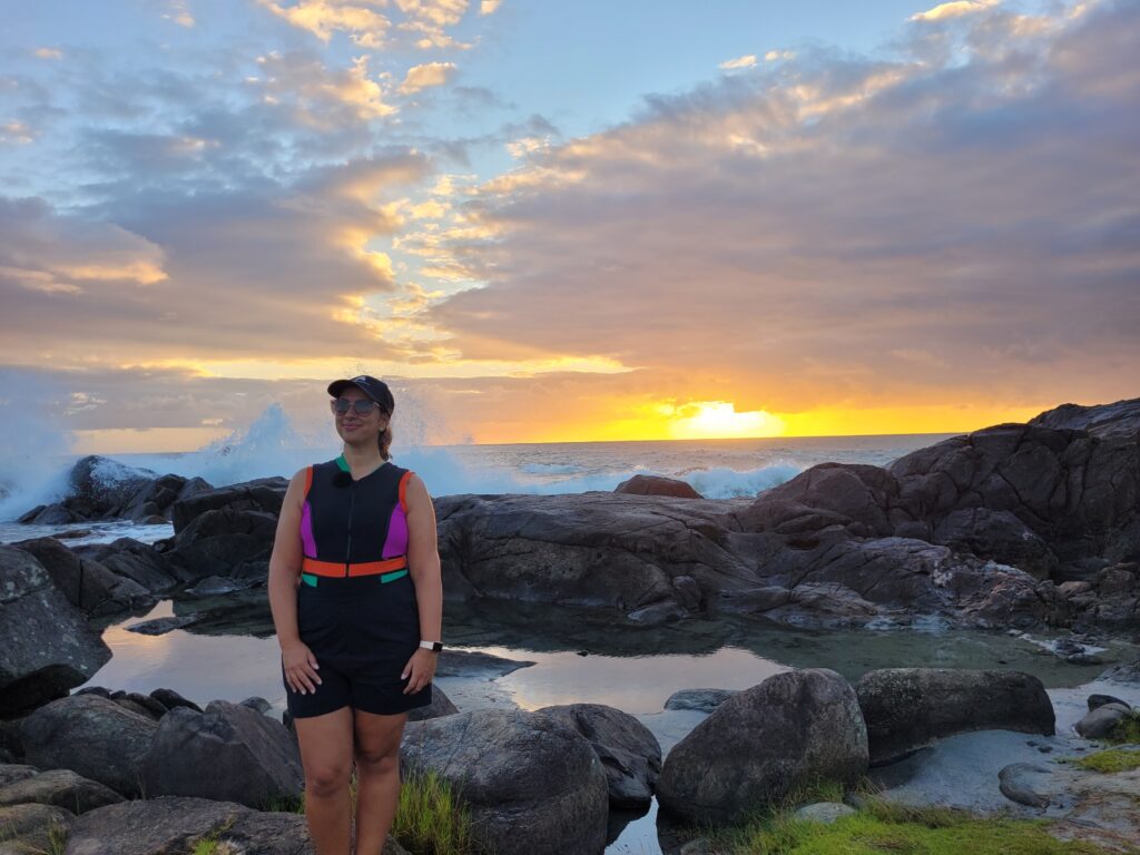 Nascer do sol nas Piscinas naturais Praia da Armação