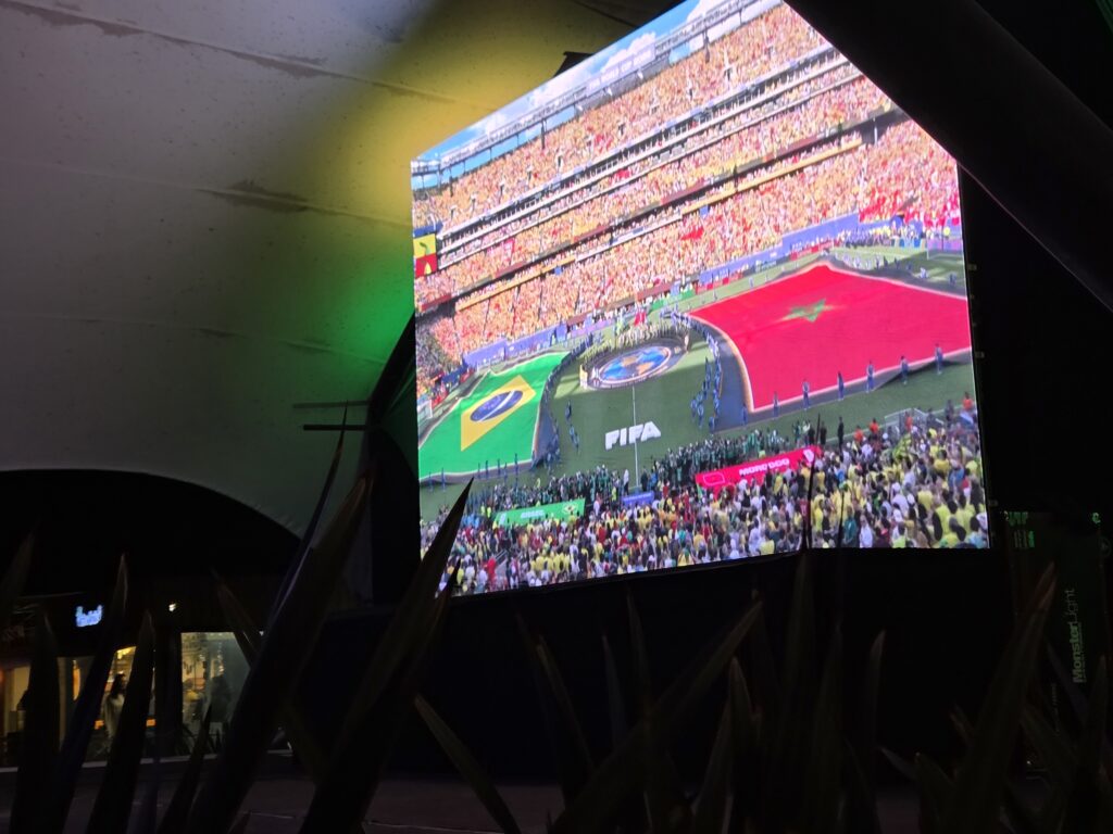 Jogo da Copa do Mundo no Jurerê Open